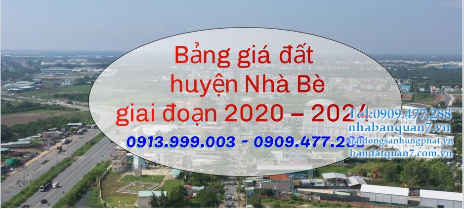 Bảng giá đất huyện Nhà Bè giai đoạn 2020 – 2024